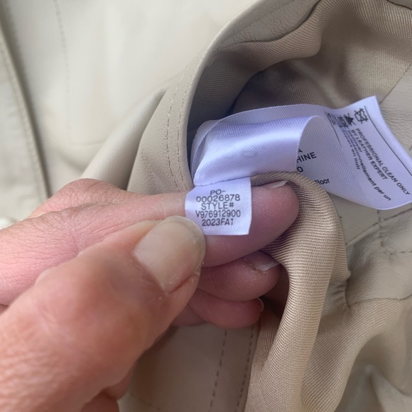 NWT Vince leather jacket oatmeal size S/P - Picture 7 of 16